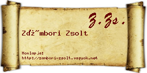 Zámbori Zsolt névjegykártya