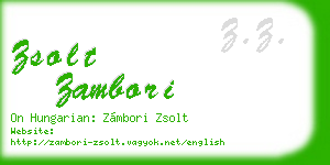 zsolt zambori business card